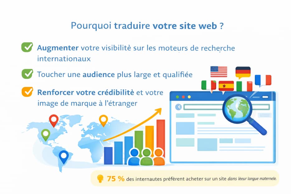 traduction site web, localisation site internet